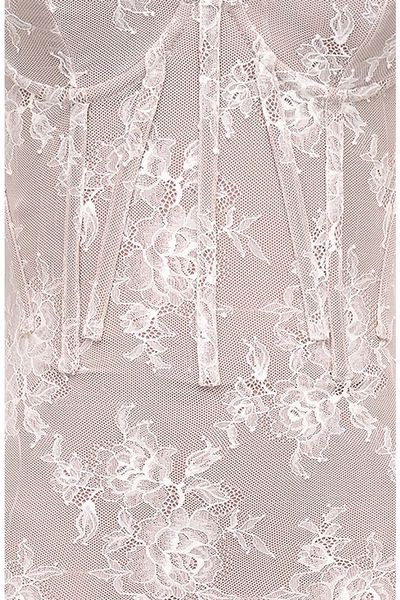 Saisha Long Sleeve Lace Cocktail Midi Dress, Alternate, color, VINTAGE CREAM