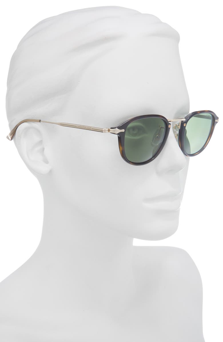 Montblanc 48mm Square Sunglasses, Alternate, color, Grey Gold Blue