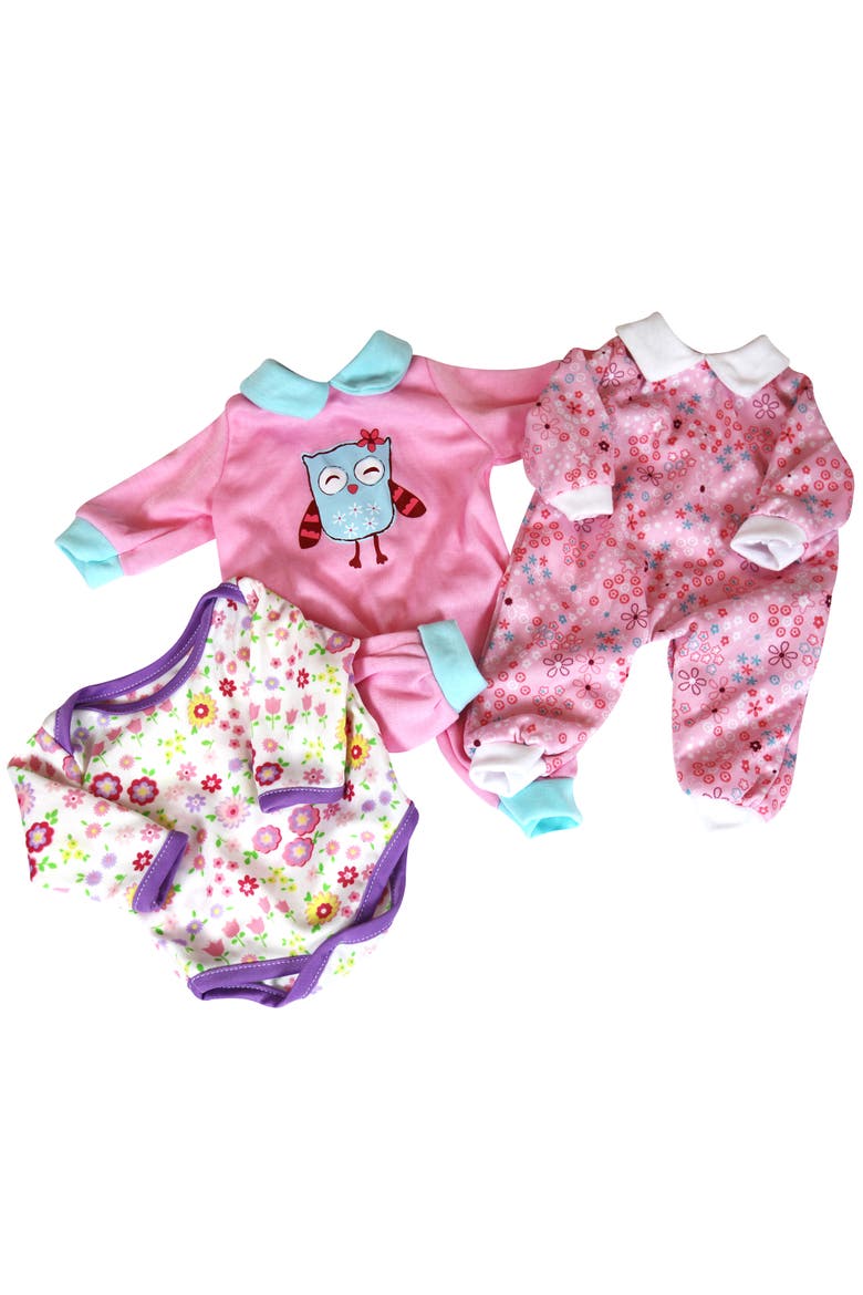 15 Inch Talking Baby Doll Lucy Set, Pink & Blue I Love You Mummy Shirt, Alternate, color, Multicolored