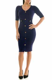 Ribbed Body-Con Sweater Dress