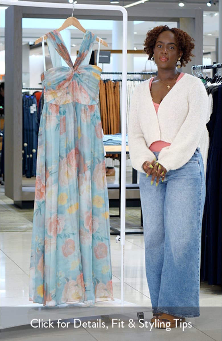 Xyla Floral Off the Shoulder Gown, sales video thumbnail