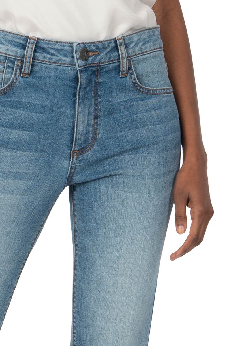 KUT from the Kloth Stella High Waist Fray Hem Flare Jeans, Alternate, color,