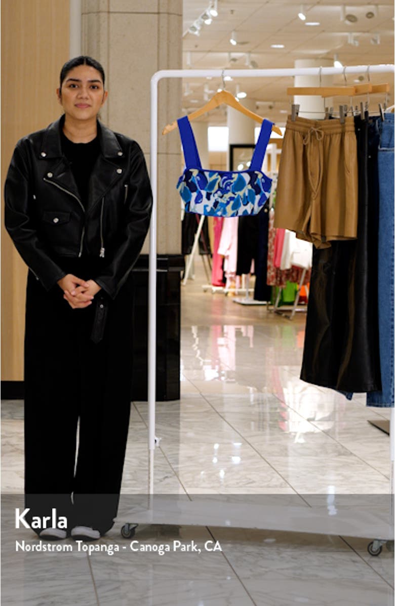 Zola Leaf Print Crop Top, sales video thumbnail