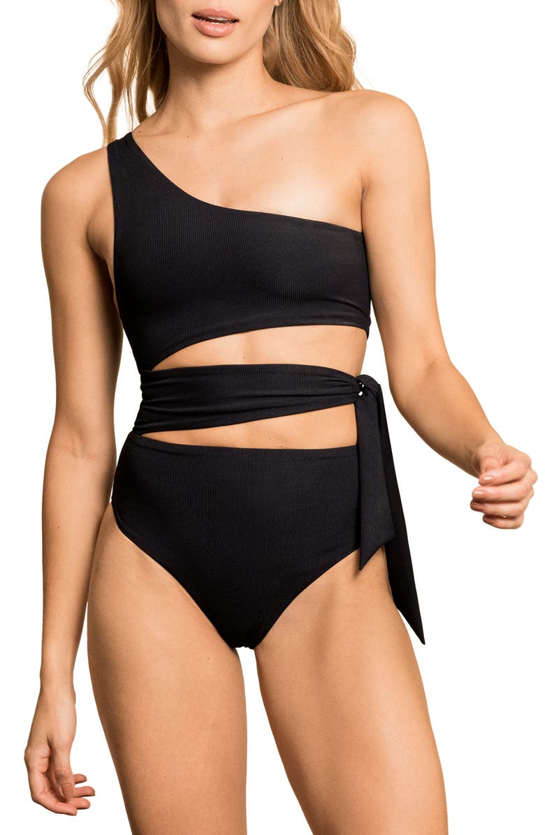 Maaji Midnight Reversible One-Piece Swimsuit, Main, color, 