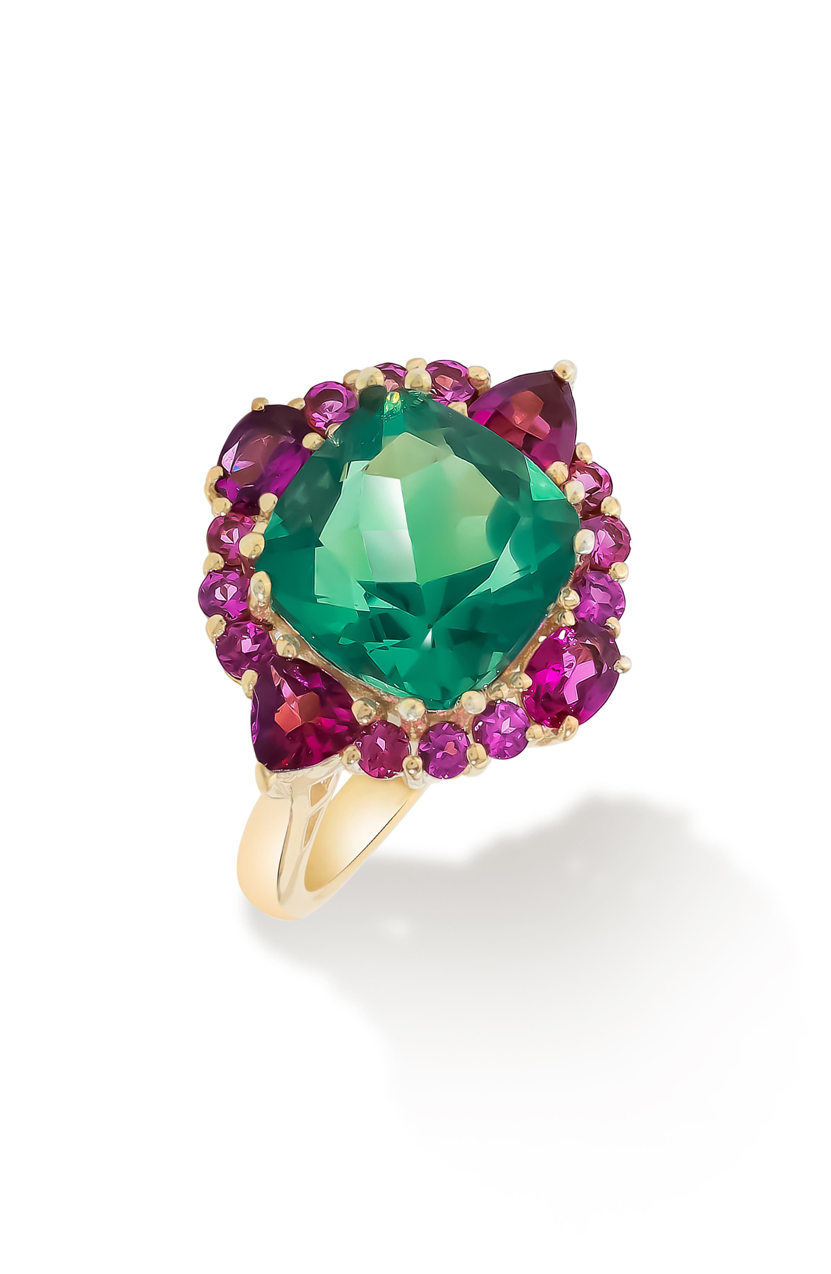 YS GEMS Teal Reverie Ring