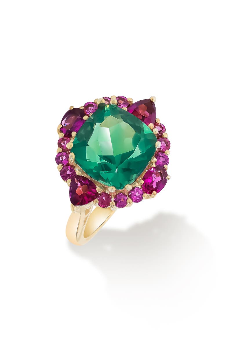 Teal Reverie Ring, Main, color, GREEN