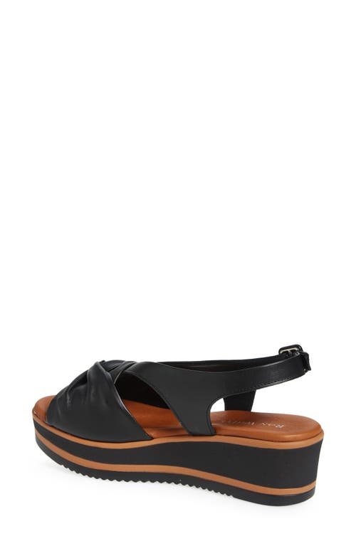Ron White Prissy Slingback Platform Wedge Sandal In Onyx