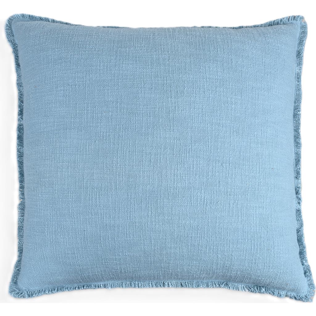 Naki & Ssam Organic Chic Solid Square Pillow Cover With Frayed Edges
