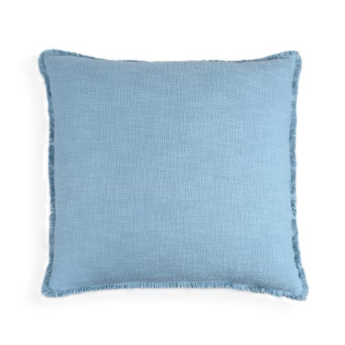 Naki & Ssam Organic Chic Solid Square Pillow Cover With Frayed Edges