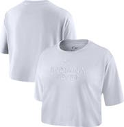 Nike Women's Nike  White Indiana Fever Basketball Tonal Wordmark Cropped T-Shirt