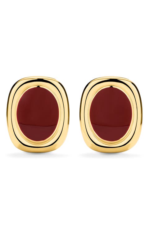 Bold Oval Statement Earrings