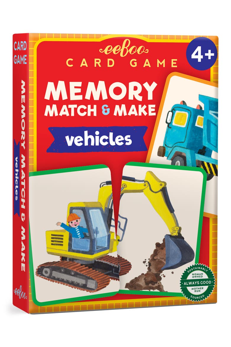 Kids' Vehicles Memory Match & Make Game, Main, color, MULTI