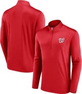 FANATICS Men's Fanatics Branded Red Washington Nationals Underdog Mindset Quarter-Zip Top