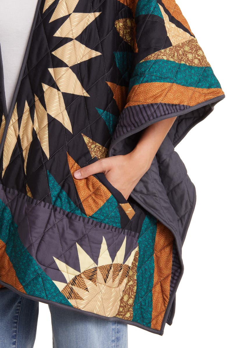 Treasure & Bond Quilted Ruana, Alternate, color,