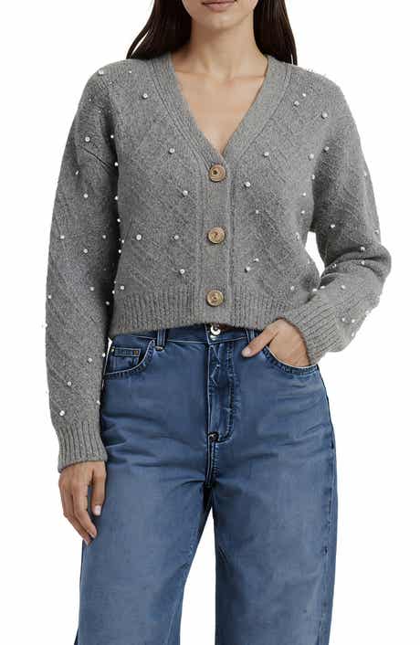 Lush Embellished Cardigan Sweater
