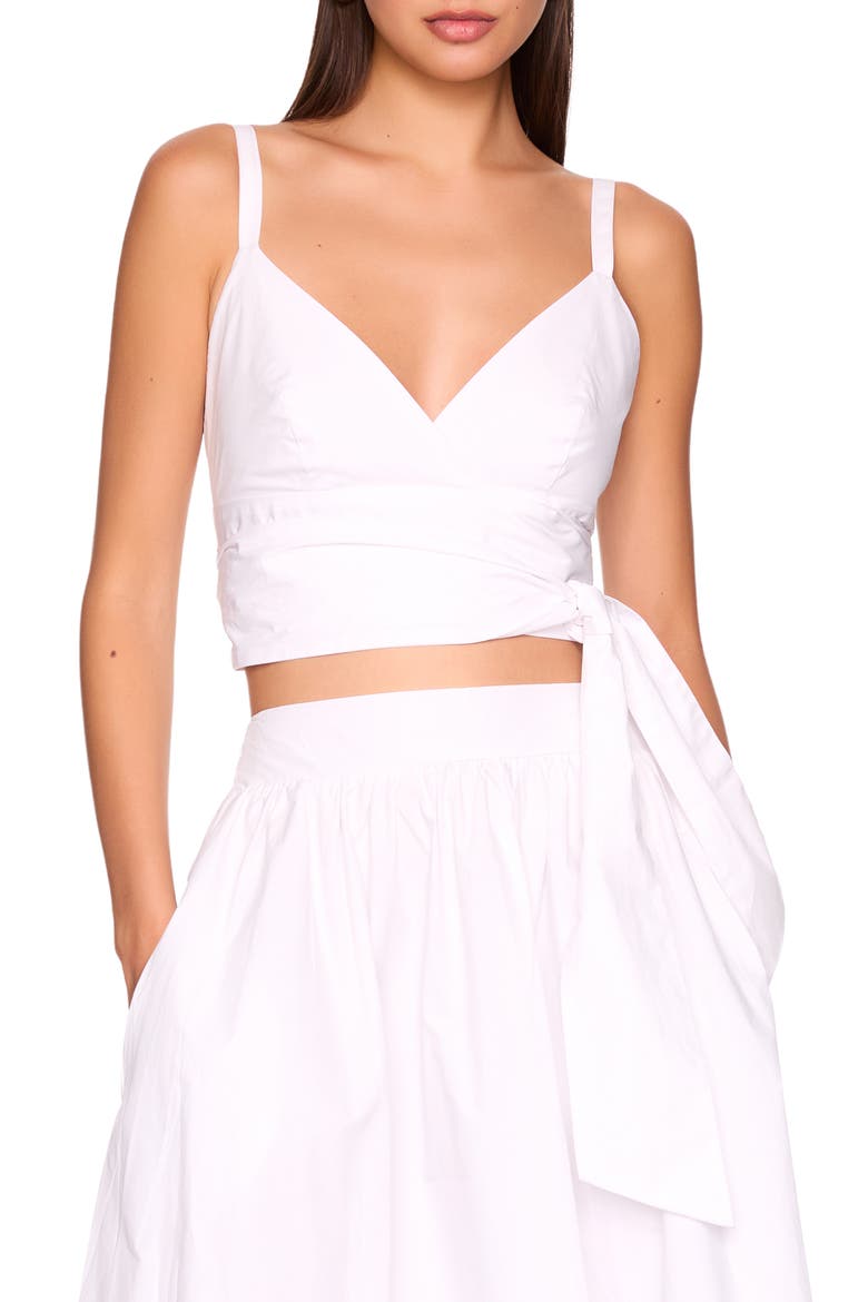 Cotton Poplin Wrap Tank, Main, color, SUGAR