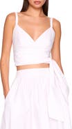 Susana Monaco Cotton Poplin Wrap Tank