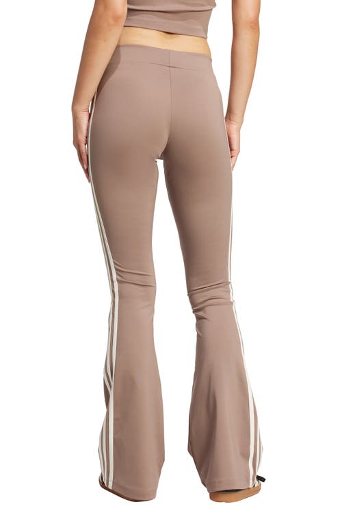 Adidas Originals Womens Adidas Flared Leggings In Trace Brown