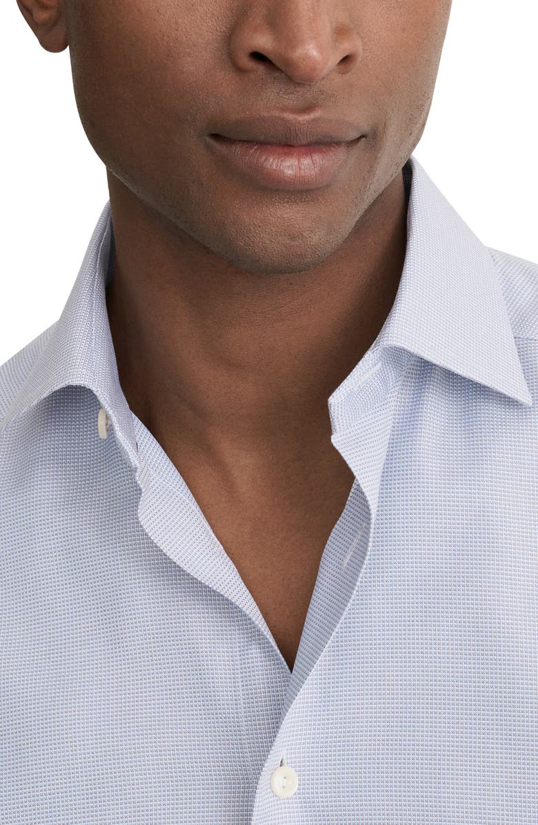 Eton Slim Fit Cotton Dobby Dress Shirt, Alternate, color, Light Grey