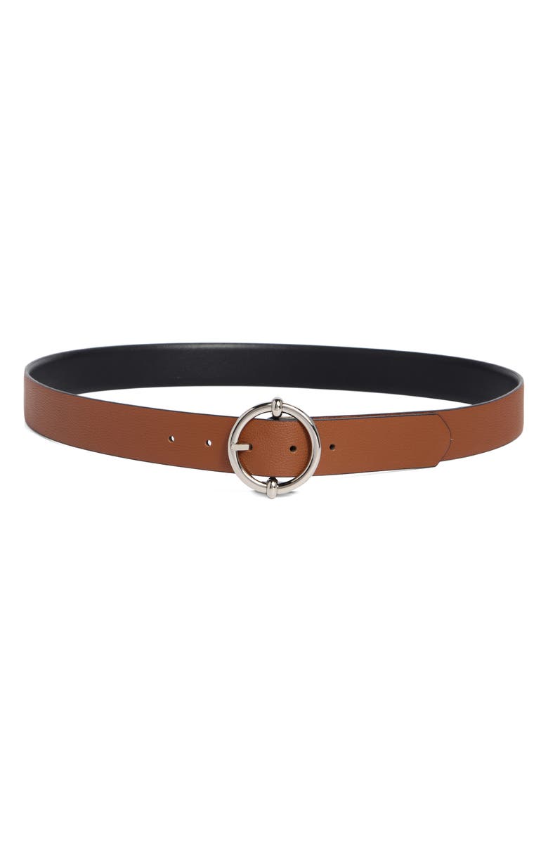 Steve Madden reversible faux leather belt, Alternate, color, Black/ Cognac