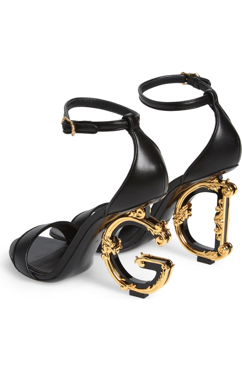 Dolce&Gabbana Keira Baroque DG Heel Sandal, Alternate, color,