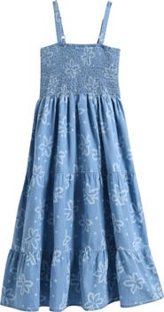Rip Curl Kids' Tropical Dawn Smocked Tiered Dress