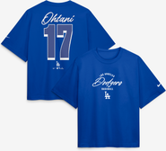 Nike Women's Nike Shohei Ohtani Royal Los Angeles Dodgers Premium Essentials Boxy Name & Number T-Shirt