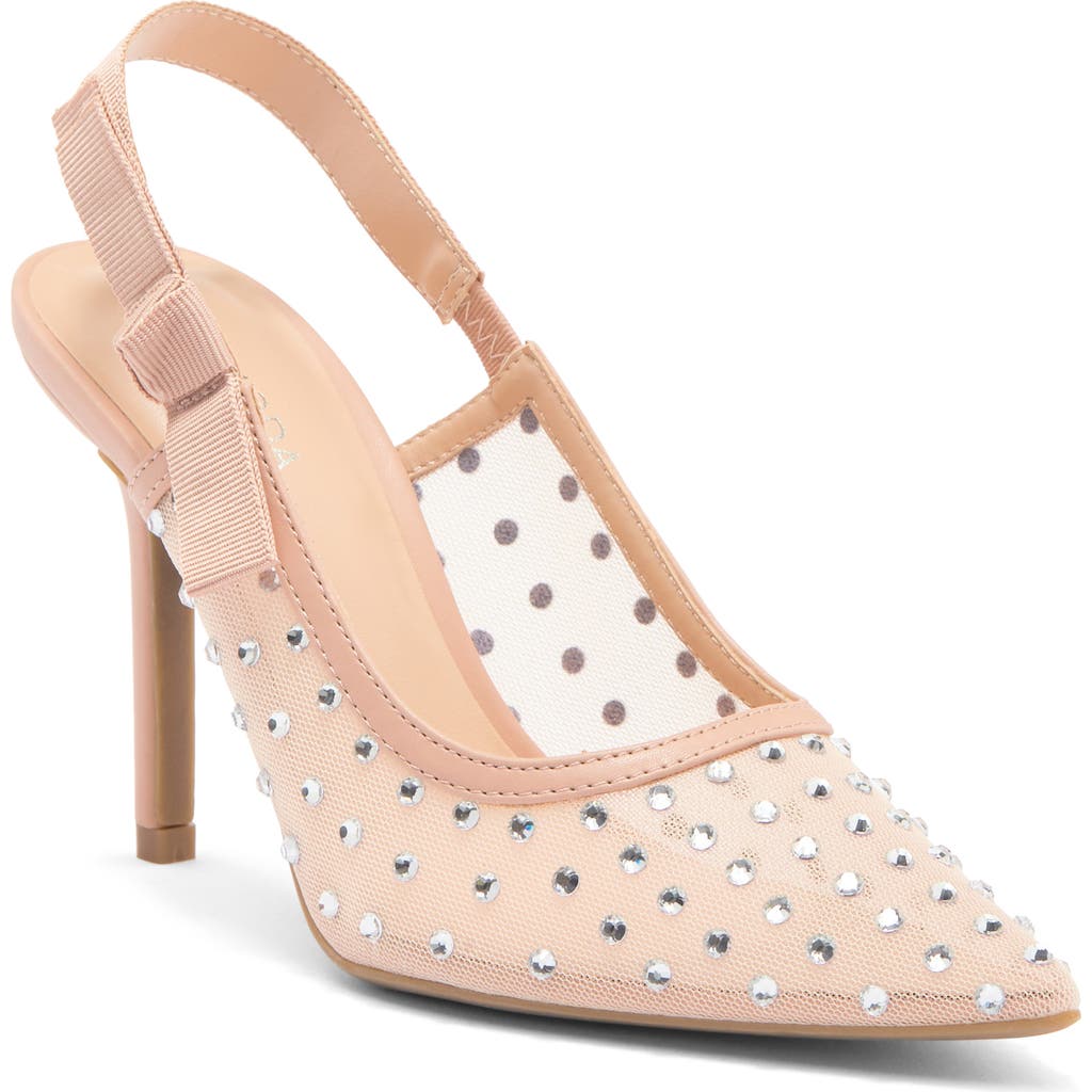 Top Guy Shoes Calista Crystal Embellished Slingback Pump