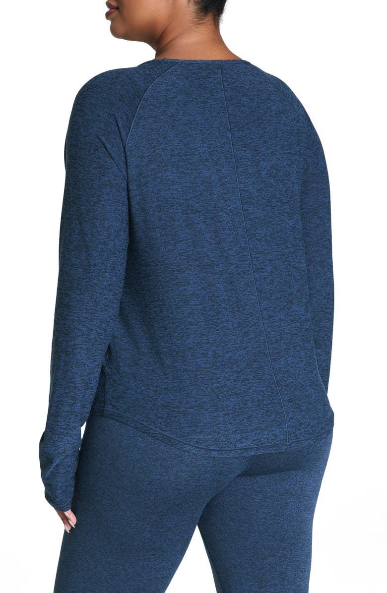 SPANX<sup>®</sup> SoftStretch Long Sleeve Top, Alternate, color, Heather Timeless Navy