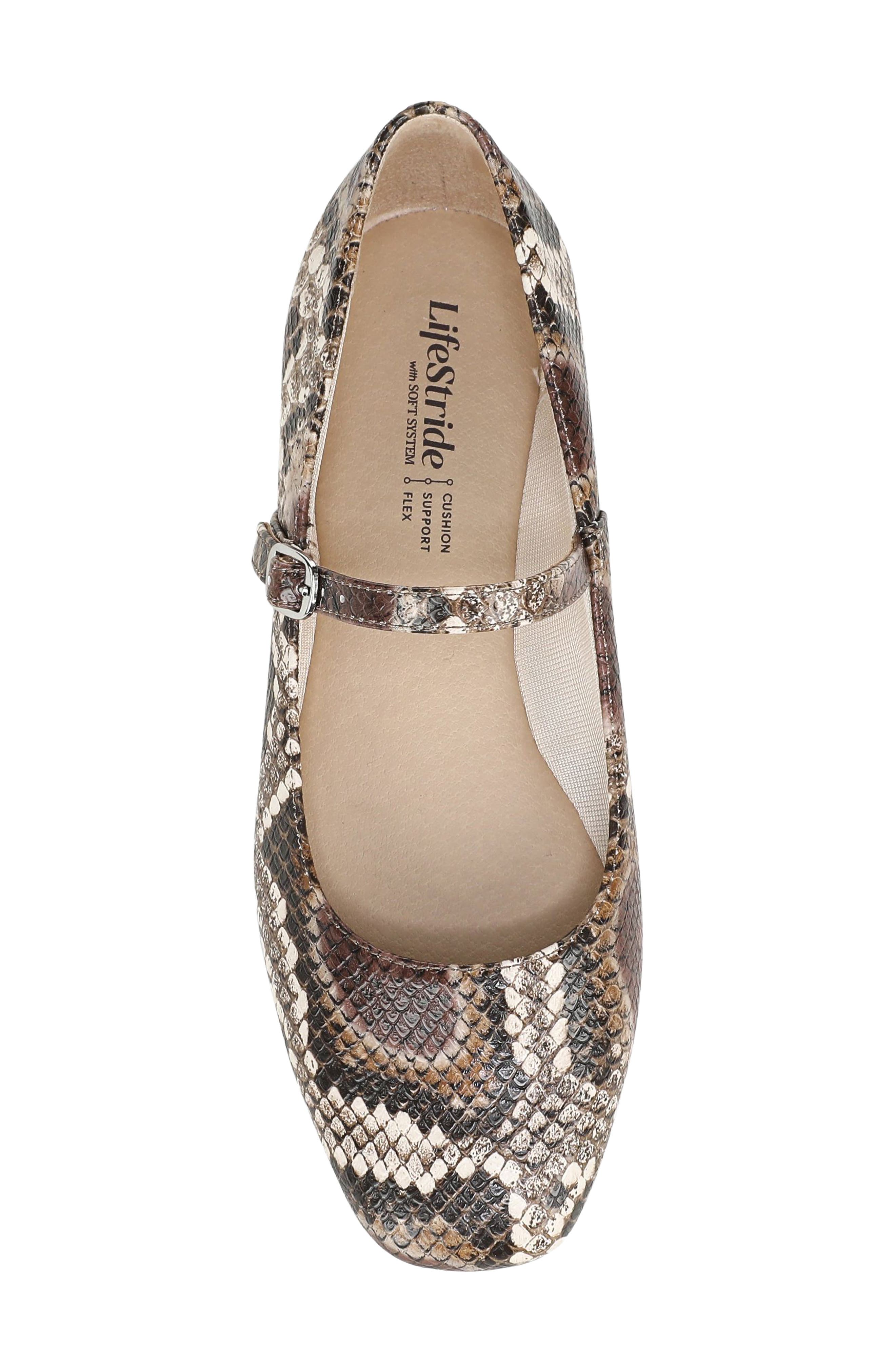 Beloved Faux Leather Mary Jane Flat, Alternate, color, BROWN MULTI