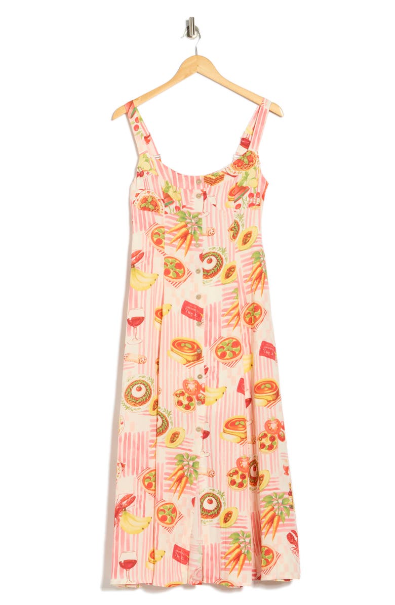 Blu Pepper Button-Up Sundress, Alternate, color, Ivory Multi