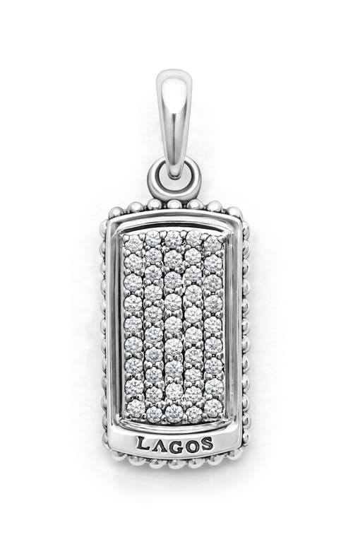 LAGOS Men's Anthem Diamond Tag Amulet in Silver 