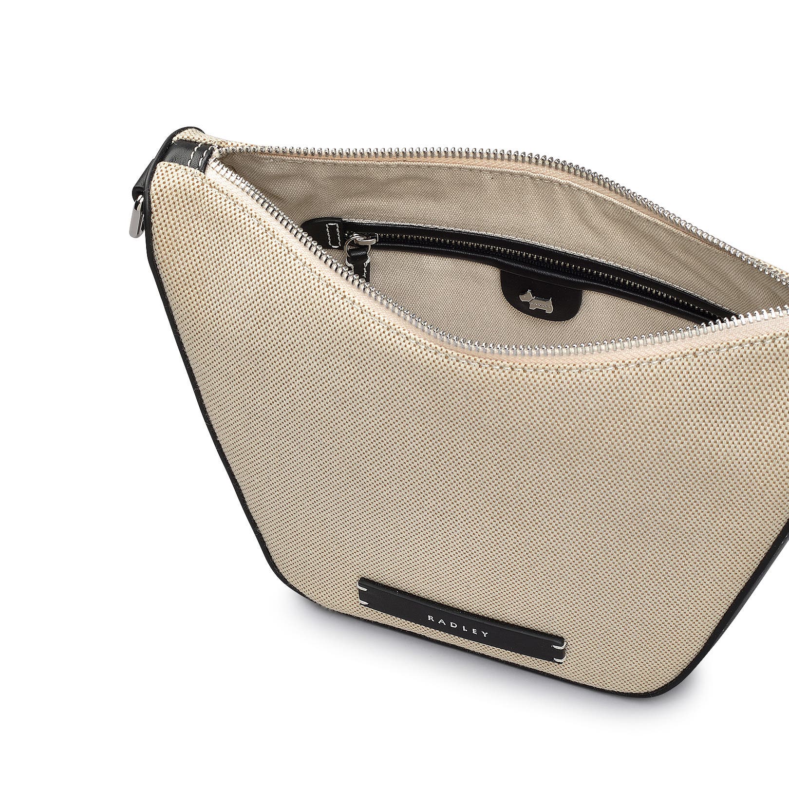 Radley Oak Street - Canvas Small Ziptop Crossbody Bag, Alternate, color, Natural