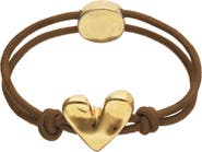 UNODE50 Elastic Thread Bracelet with 18K Gold-Plated Heart