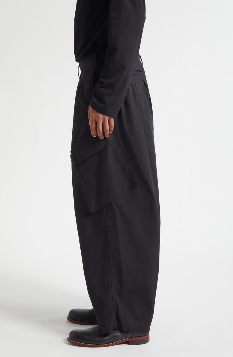 Yohji Yamamoto 12Tuck Cargo Work Pants, Alternate, color, Black