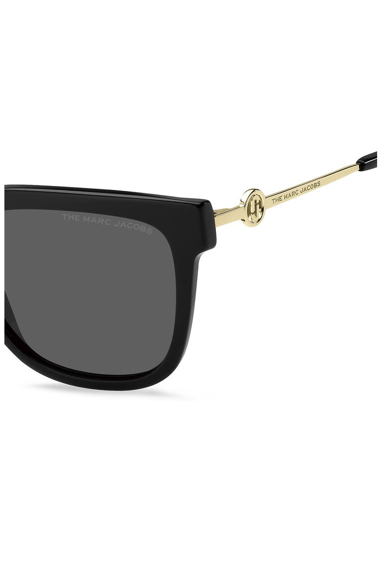 55mm Square Sunglasses, Alternate, color, BLACK
