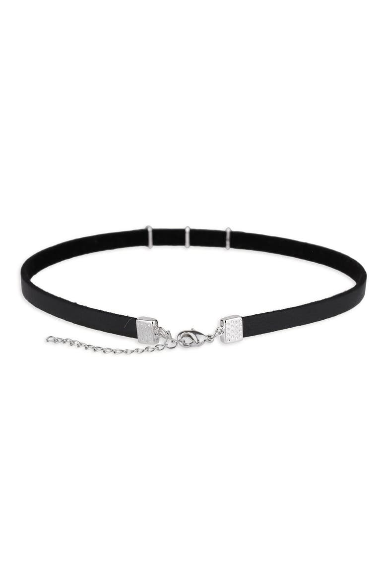 Western Chic Charm Choker Necklace, Alternate, color, BLACK