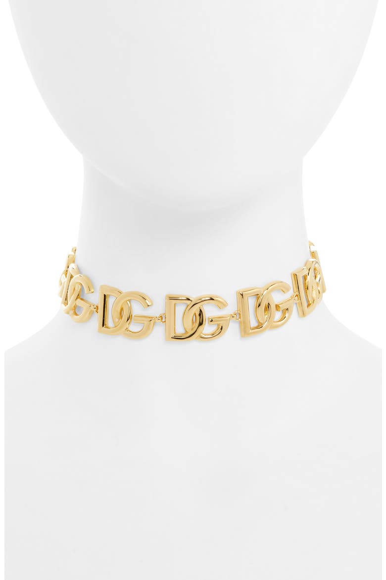 Logo Choker Necklace, Main, color, ZOO00 ORO