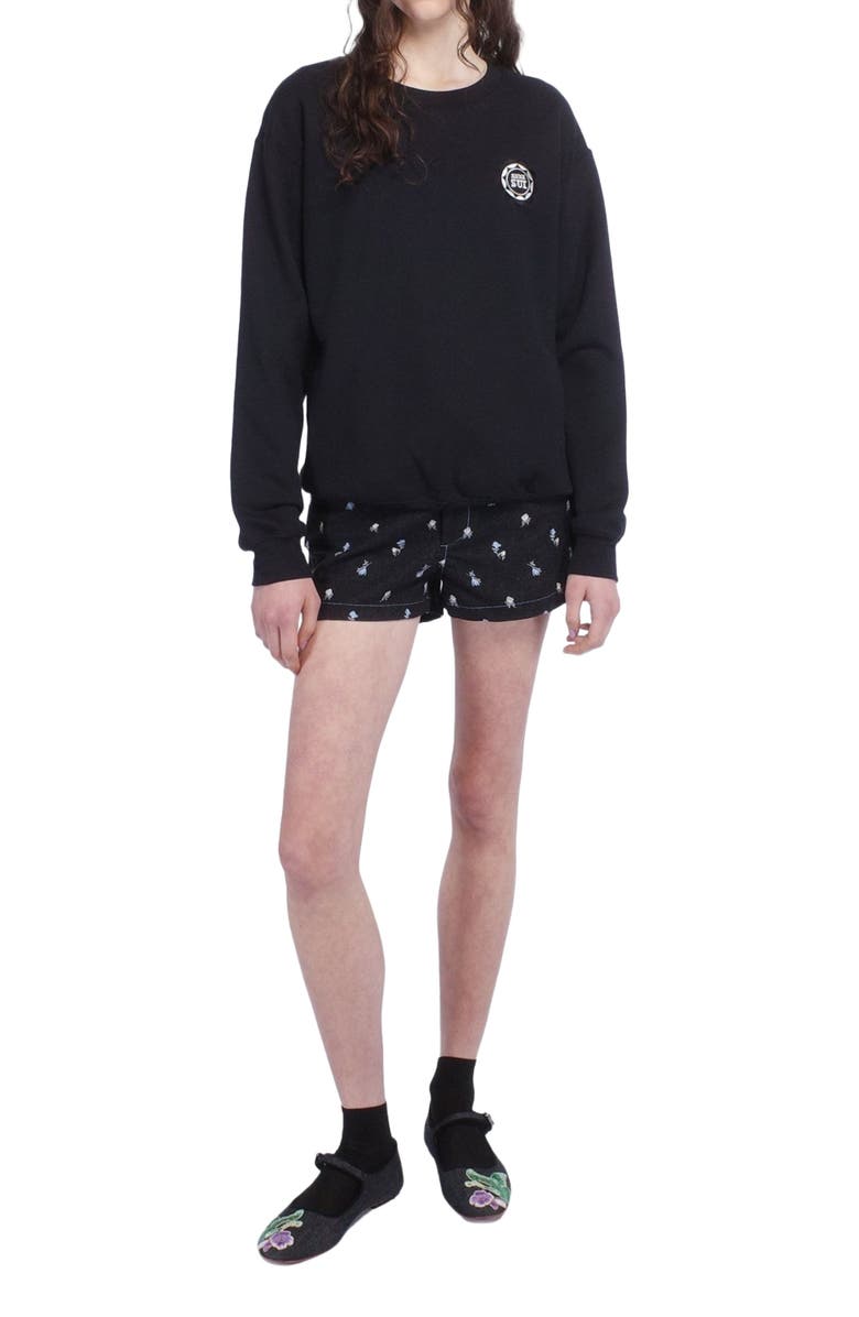 Anna Sui Wings Crew Neck Sweatshirt, Main, color, 