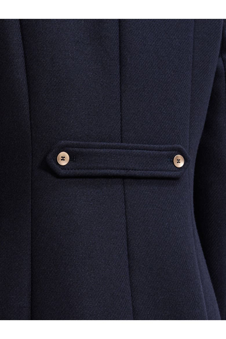 Aurelie Wool Peacoat, Alternate, color, Navy