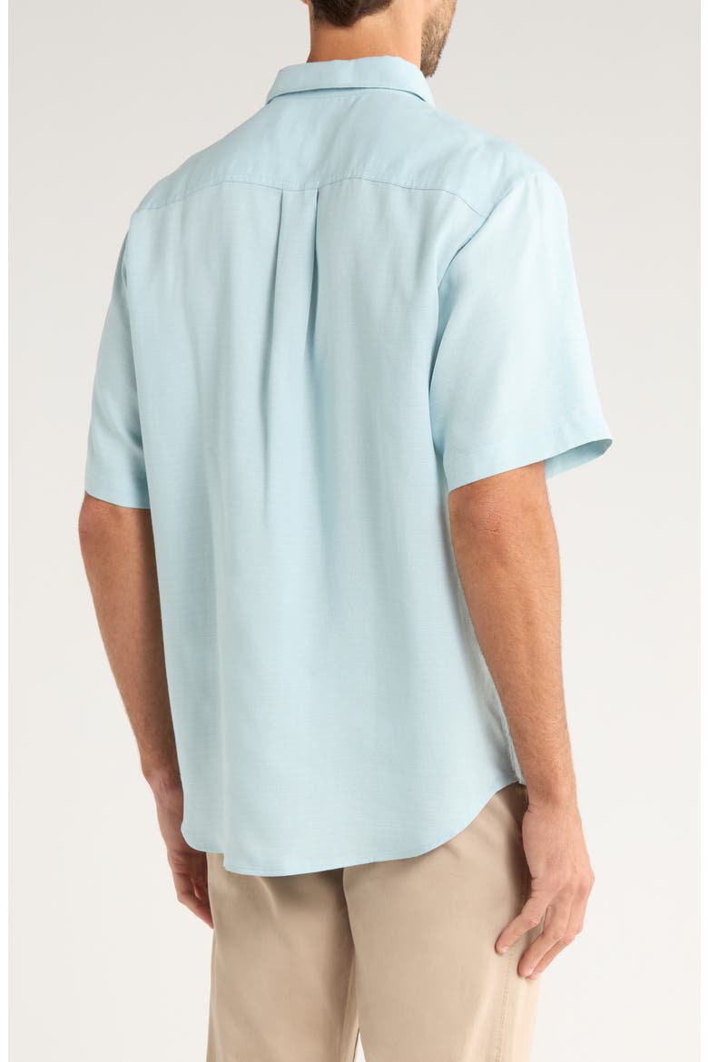 Grand View Short Sleeve Button-Up Shirt, Alternate, color, STERLING BLUE