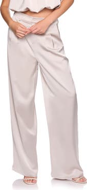 Susana Monaco Pleated Satin Pants