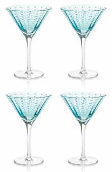 Portofino Dot Set of 4 Martini Glasses