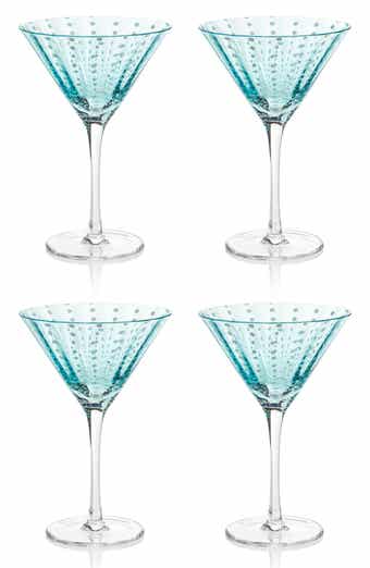 Portofino Dot Set of 4 Martini Glasses