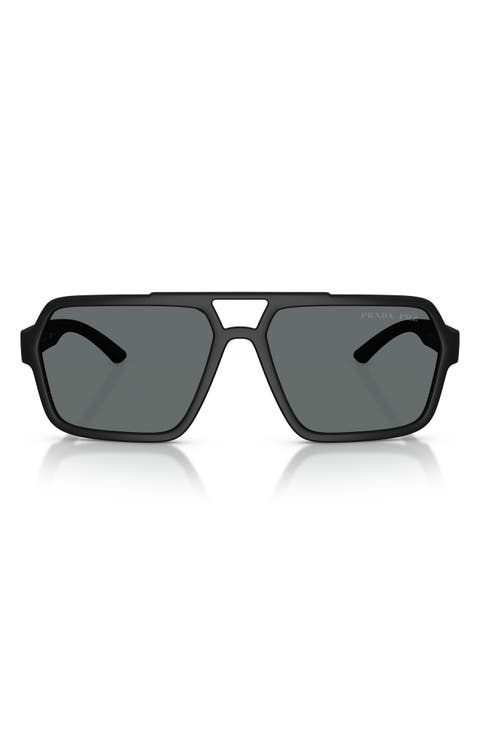 59mm Polarized Pilot Sunglasses