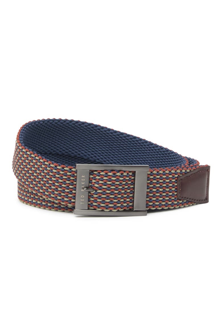 Columm Reversible Elastic Belt, Main, color, BROWN