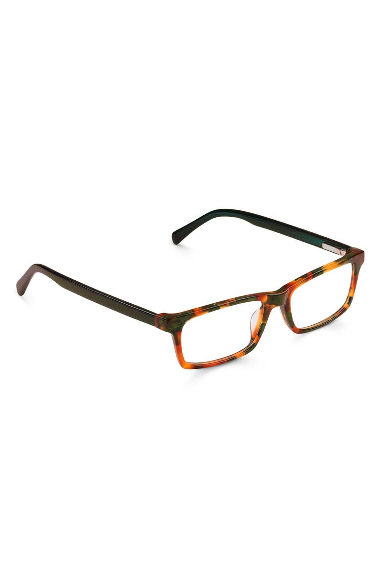 eyebobs Number Cruncher 53mm Rectangular Reading Glasses, Alternate, color, Green / Brown Tortoise Forest