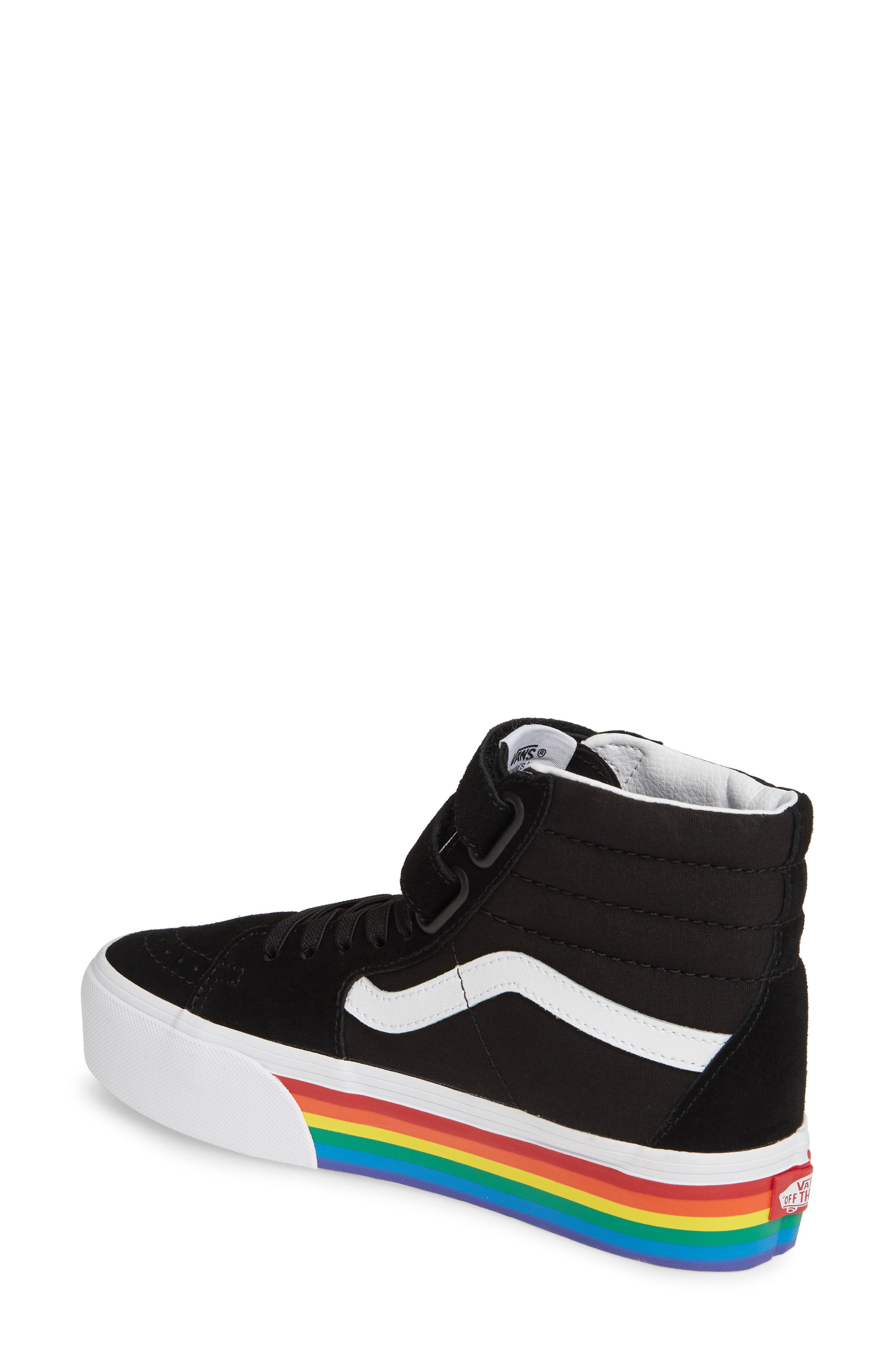 Vans Sk8-Hi V Rainbow Platform Sneaker, Alternate, color, 