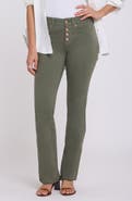 NYDJ Barbara Frayed Exposed Button Bootcut Jeans