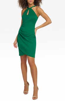 Siena Ruched Body-Con Scuba Dress